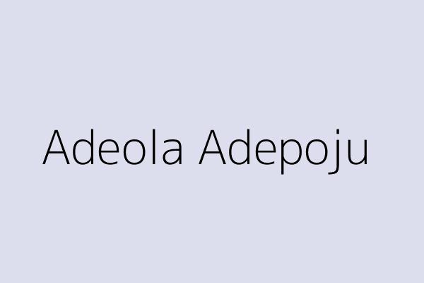 Adeola Adepoju